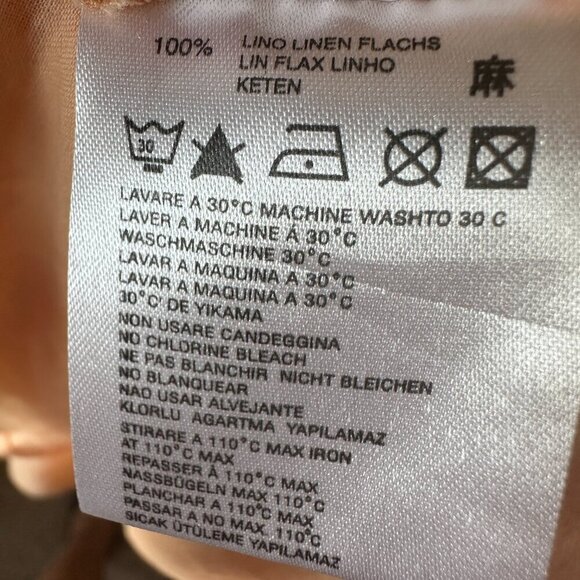 NWT Diesel 100% Linen Vintage Y2K Midi Length Skirt Size 16 Adjustable Side Tie - Picture 9 of 13